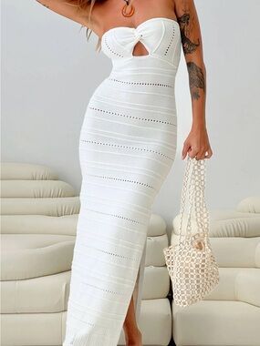Princess Polly Cazwell Maxi Dress Cream